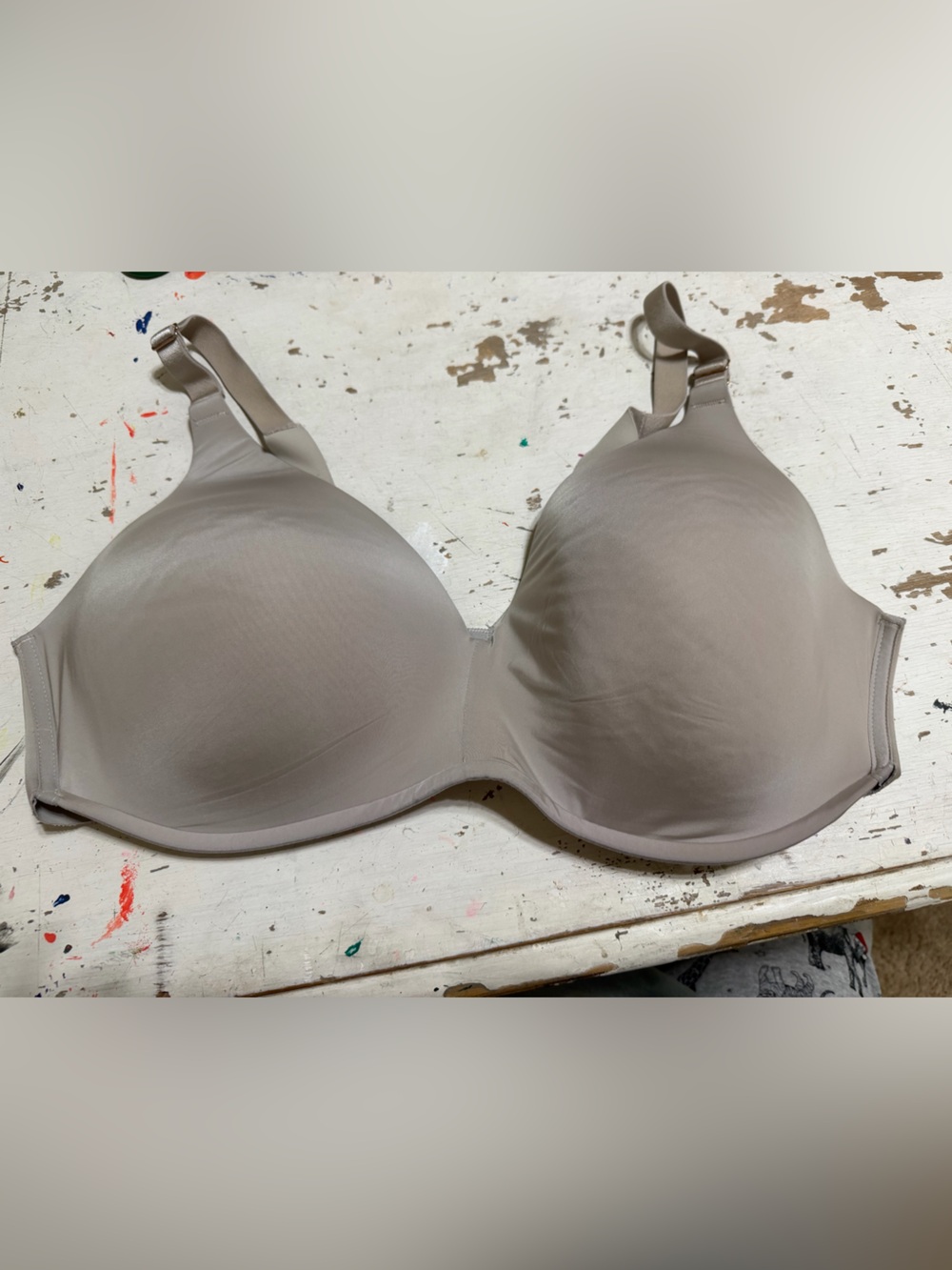 Soma vanishing 369 wireless Smooth T-Shirt Bra in Taupe 42d euc
